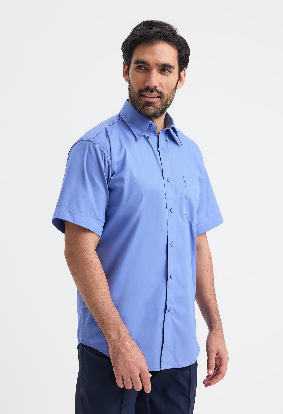UC702 Men’s Pinpoint Oxford Half Sleeve Shirt | Wrinkle-Free