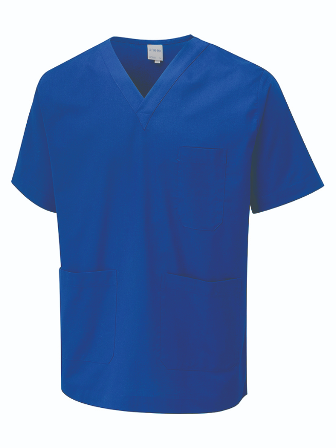 UC921 Scrub Tunic – V-Neck, Multi-Colour, Sizes XS-4XL