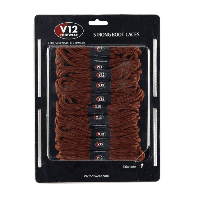V12 140cm Black Boot Laces – Pack of 10 Pairs