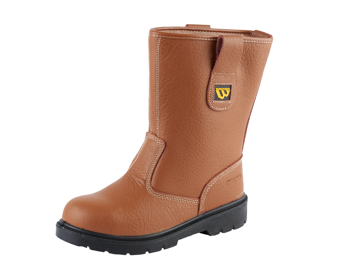 Workforce WF26-P Tan Leather Safety Rigger Boot – S1P | SRC | Steel Toe