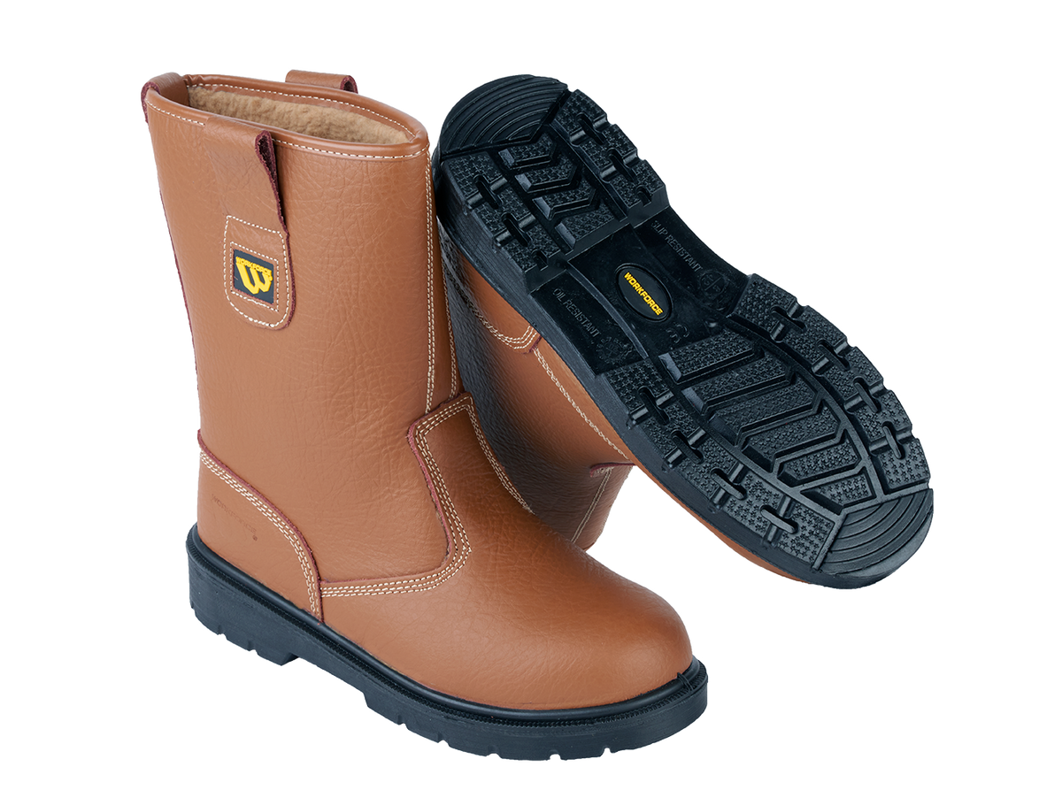 Workforce WF26-P Tan Leather Safety Rigger Boot – S1P | SRC | Steel Toe