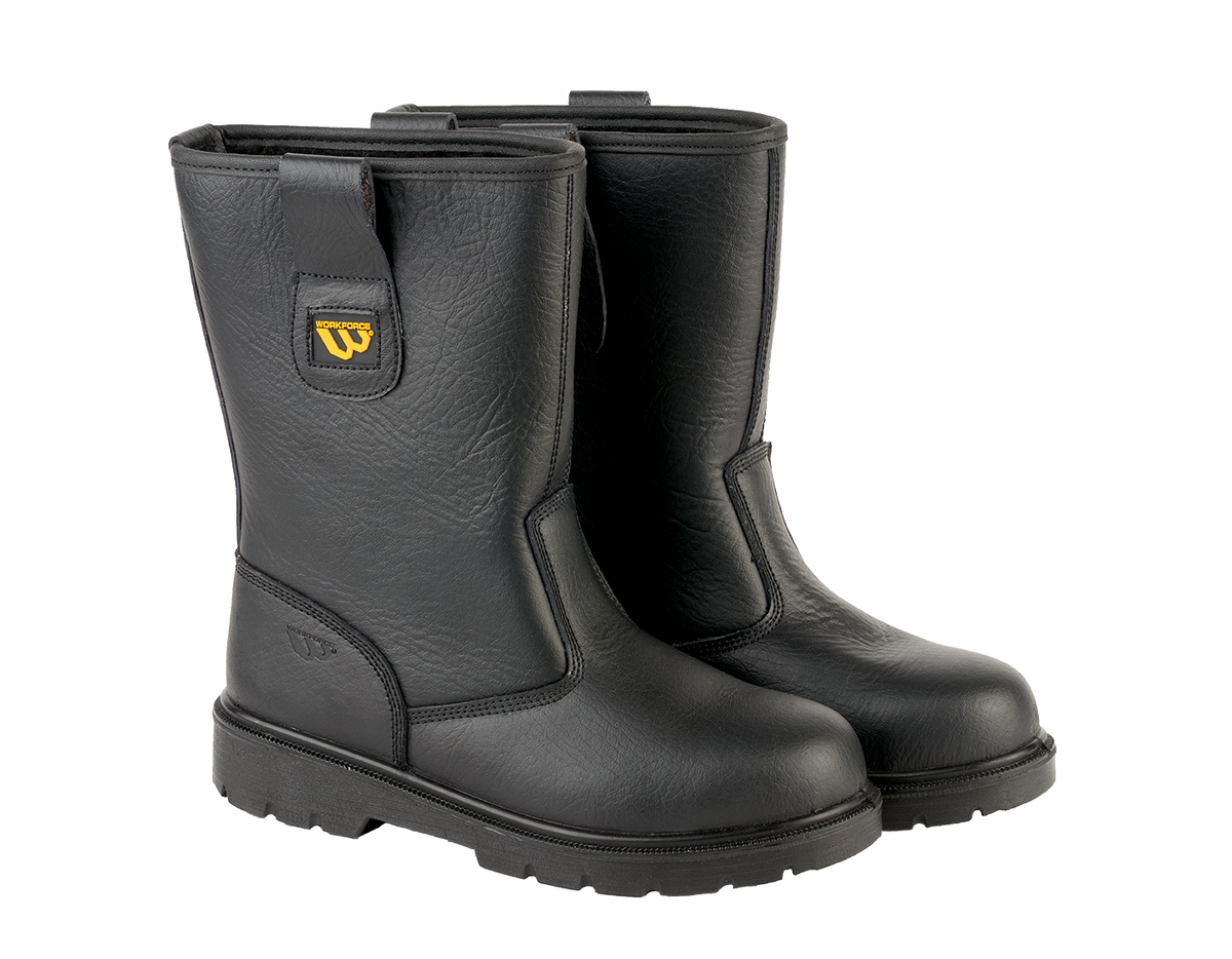 Workforce WF27-P Black Leather Safety Rigger Boot – S1P | SRC | Steel Toe