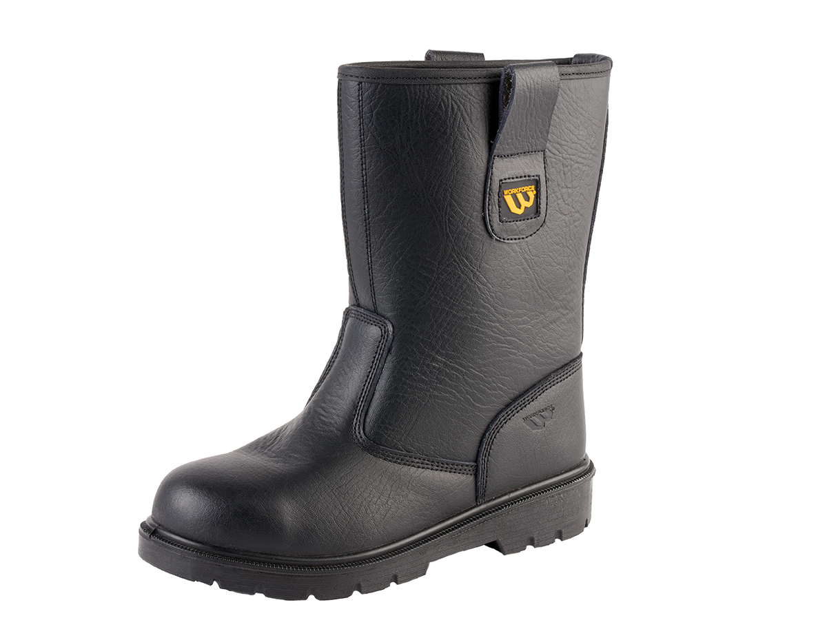 Workforce WF27-P Black Leather Safety Rigger Boot – S1P | SRC | Steel Toe