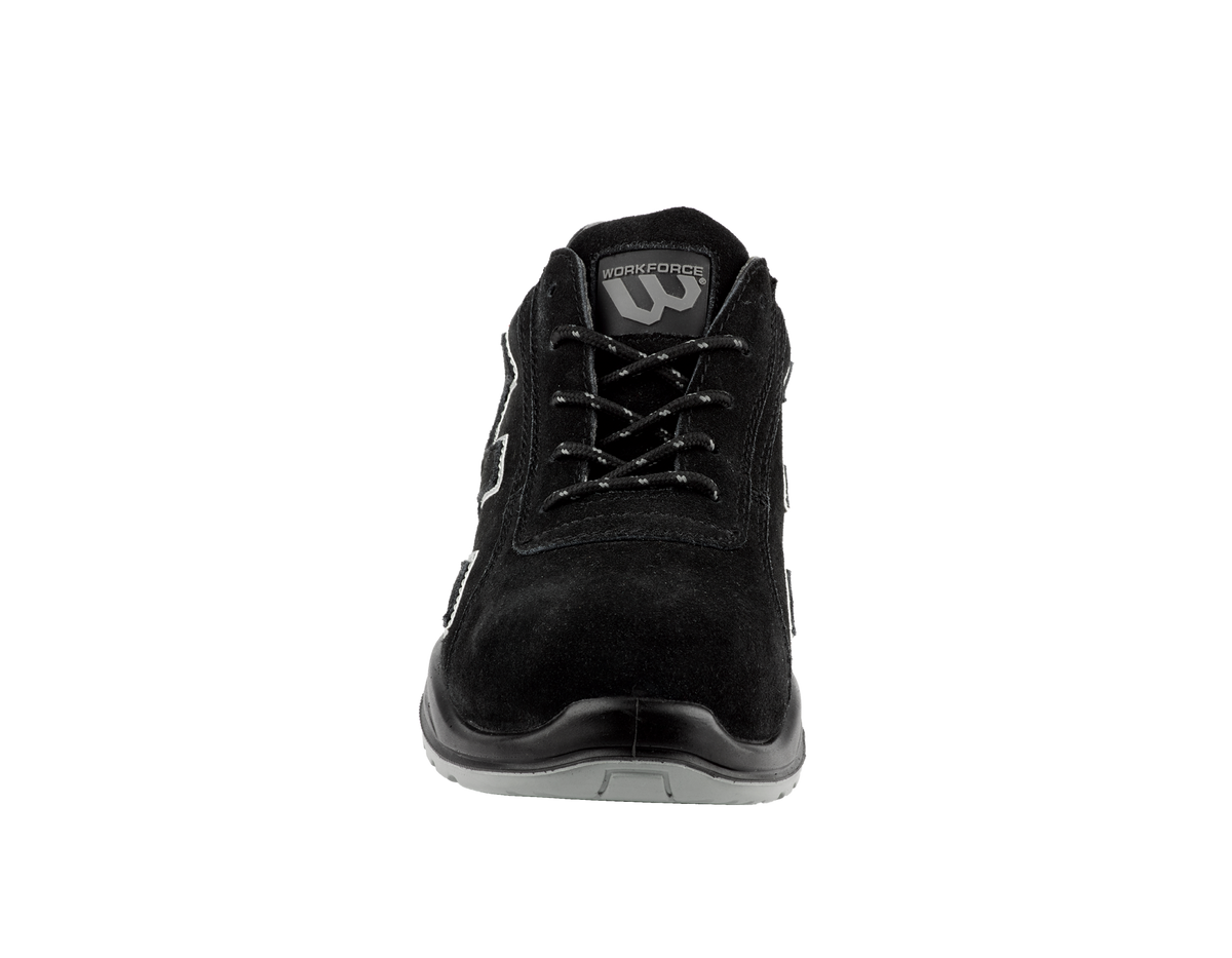 Workforce WF31-P Black Suede Safety Trainer – SBP | SRC | Steel Midsole