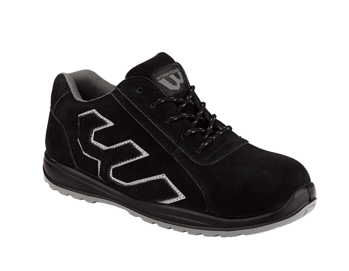 Workforce WF31-P Black Suede Safety Trainer – SBP | SRC | Steel Midsole