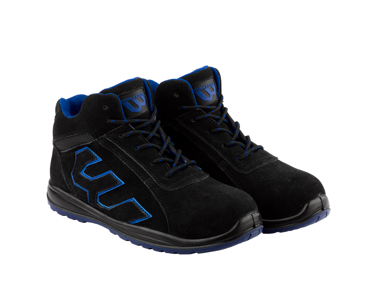 Workforce WF34-P Black Suede Safety Boot – SBP | SRC | Steel Midsole