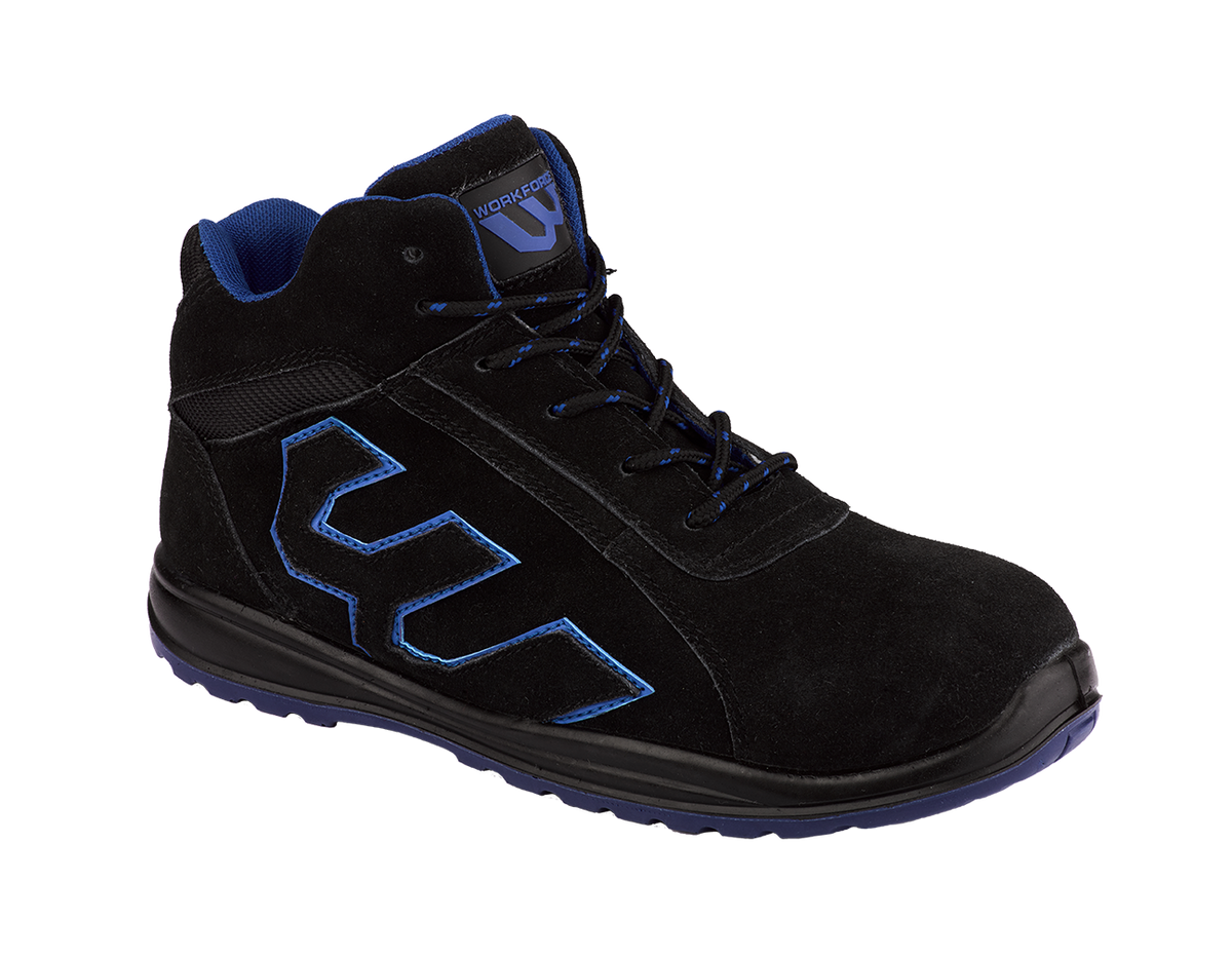 Workforce WF34-P Black Suede Safety Boot – SBP | SRC | Steel Midsole