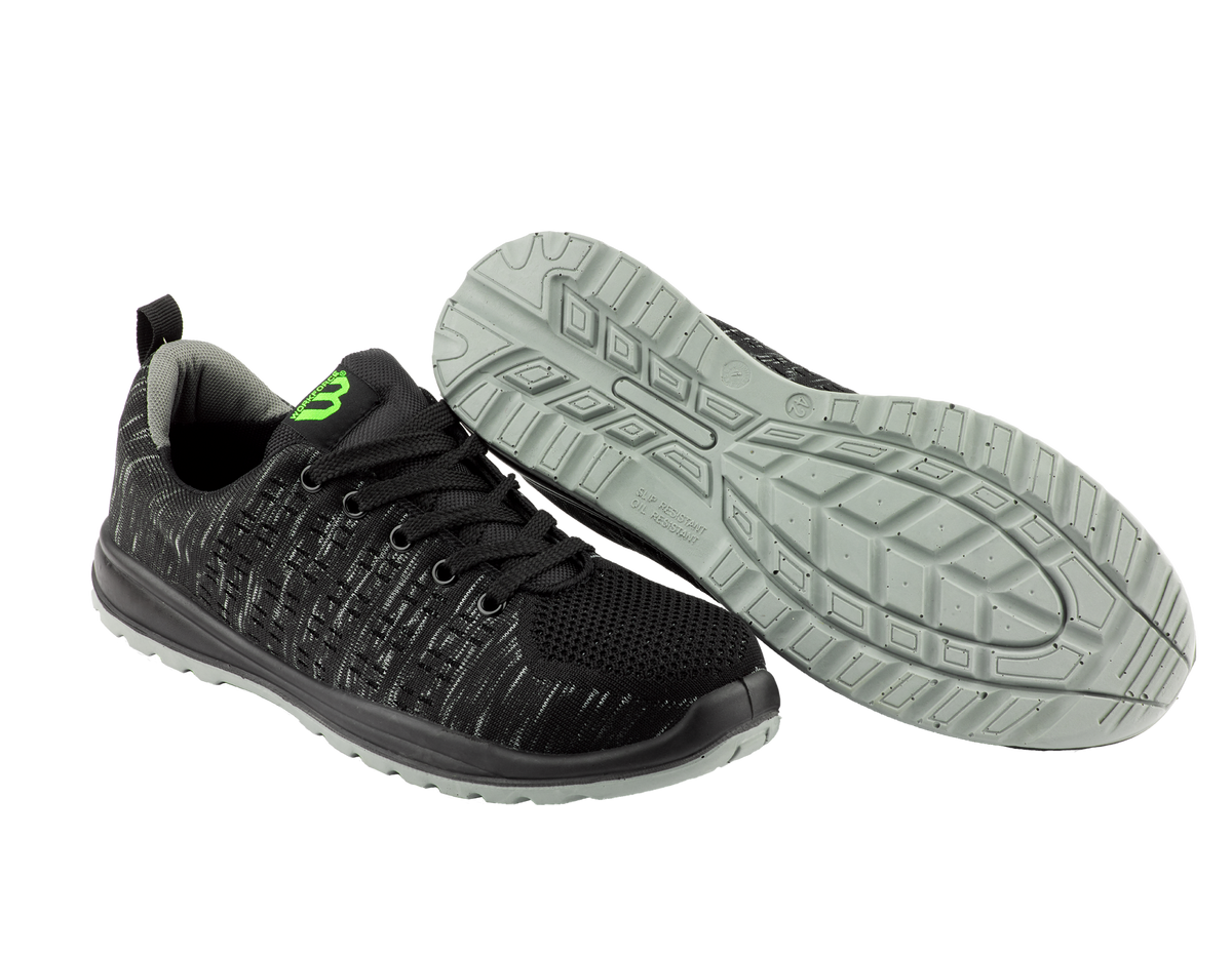 Workforce WF35-P Black Fly Knit Safety Trainer – S1P | SRC | Lightweight Protection