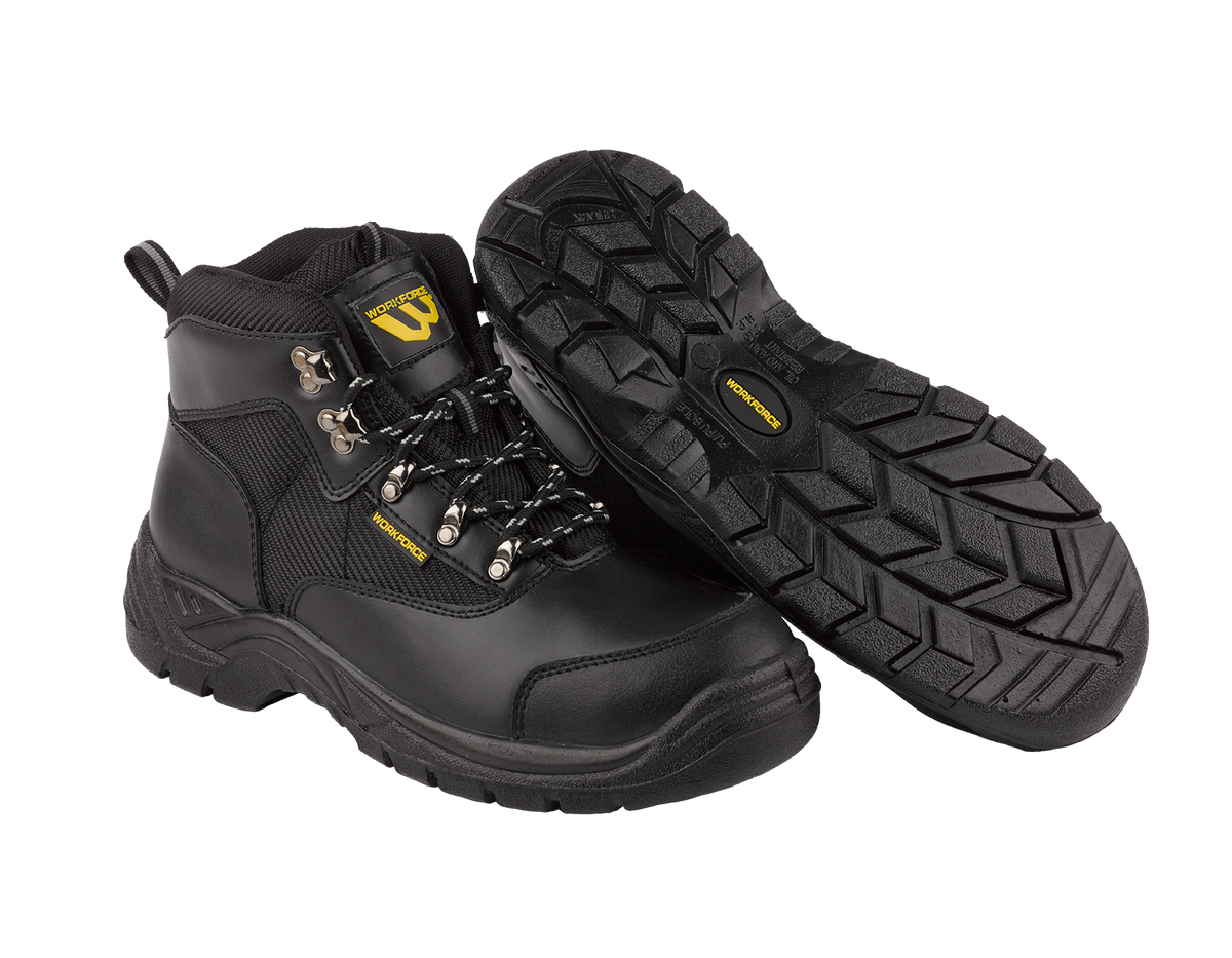 Workforce WF41-P Black Leather Safety Hiker Boot – Steel Toe S1P