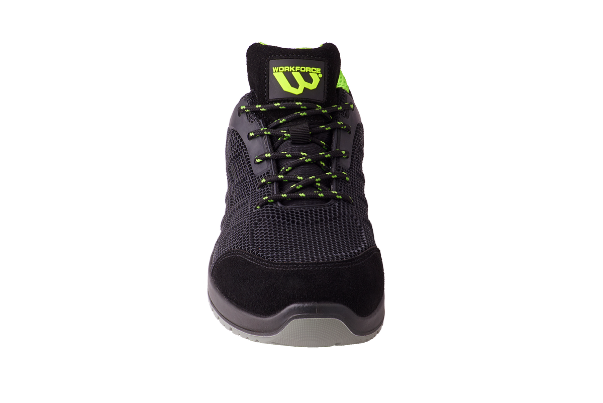 Workforce WF37-P Black KPU Suede Safety Trainer – S1P Work Shoes