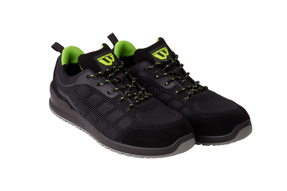 Workforce WF37-P Black KPU Suede Safety Trainer – S1P Work Shoes