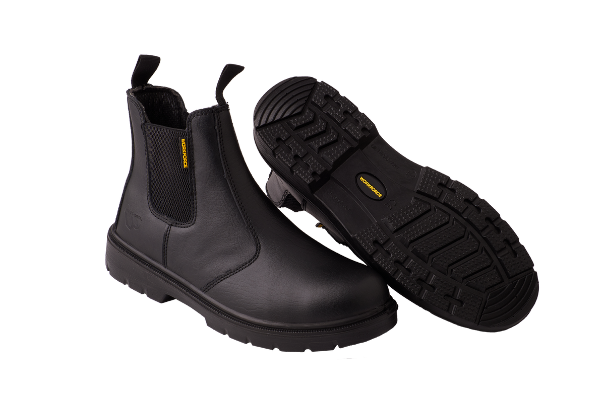 Workforce WF17-P Black Leather Safety Dealer Boot – S1P | SRC | Steel Toe