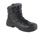 A23-TACTICAL S3 Waterproof Metal-Free Safety Boot – Black Leather, Zip Side