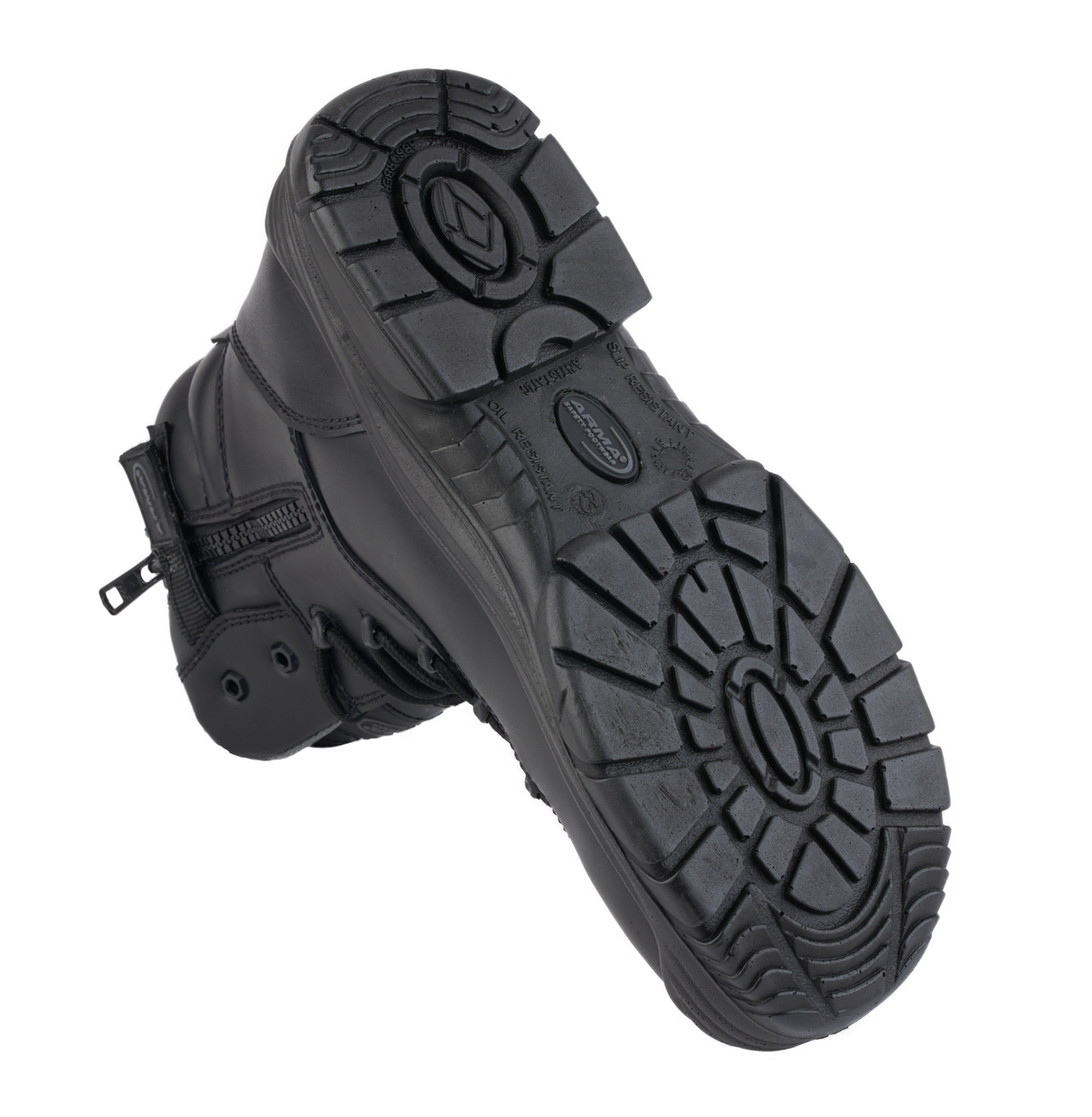 A23-TACTICAL S3 Waterproof Metal-Free Safety Boot – Black Leather, Zip Side