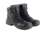 A23-TACTICAL S3 Waterproof Metal-Free Safety Boot – Black Leather, Zip Side