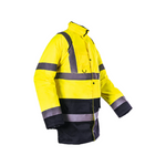 Step Ahead Hi Visibility Yellow/Navy Two Tone Parka Jacket