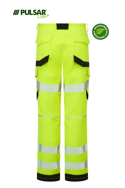 PULSAR LIFE Men's Hi-Vis Yellow Stretch Combat Trouser LFE921