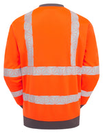 Men's Hi-Vis Orange Sweatshirt Recycled Workwear RCT807-ORG