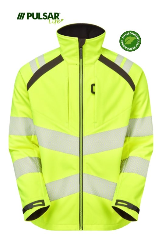 PULSAR LIFE Women's Hi-Vis Yellow Softshell Jacket LFE965-YEL