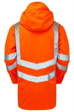 Hi-Vis Orange Mesh Lined Storm Coat Waterproof PR499-ORG