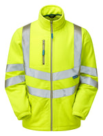 Hi-Vis Interactive Fleece Jacket Yellow Windproof Comfort P507