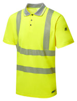 PULSAR LIFE Men's Hi-Vis Short Sleeve Yellow Polo Shirt LFE923