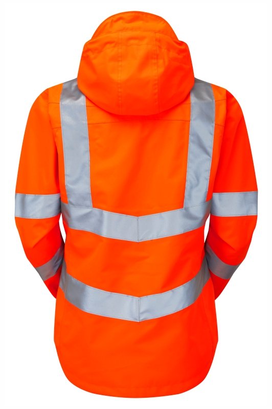 Women's Hi-Vis Orange Waterproof Storm Coat PR705-ORG