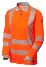 PULSAR LIFE Women's Hi-Vis Orange Long Sleeve Polo LFE976-NB