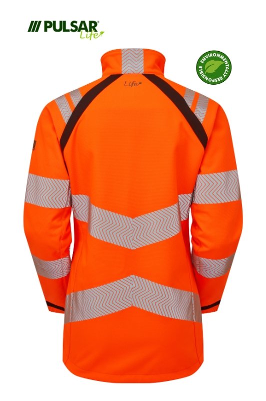 PULSAR LIFE Women's Hi-Vis Orange Softshell Jacket LFE966-ORG