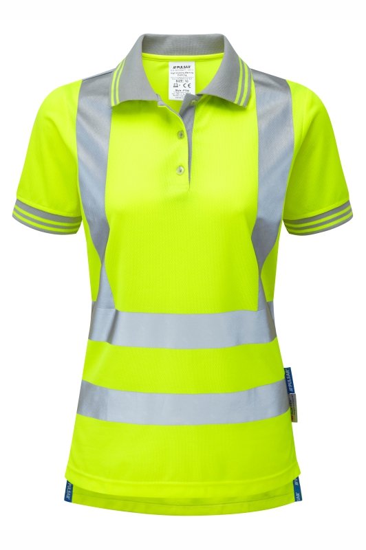 Women's Hi-Vis Yellow Polo Shirt Moisture Wicking P700-YEL