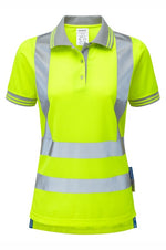 Women's Hi-Vis Yellow Polo Shirt Moisture Wicking P700-YEL