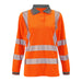 Ladies Jaya Hi-Viz Long Sleeve orange Polo Shirt Class 2/3 - High Visibility