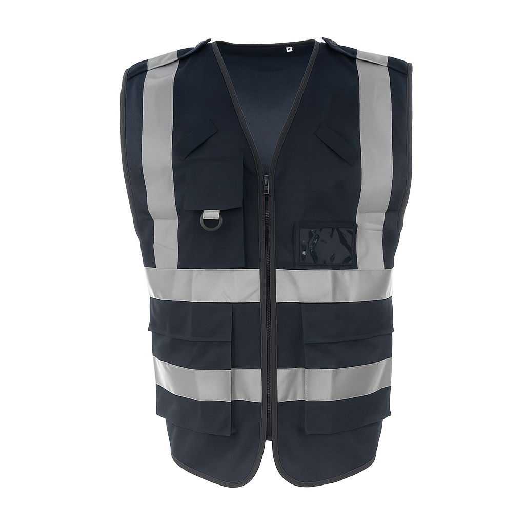 Step Ahead Executive Hi-Vis Vest – EN20471 Certified High Visibility Workwear with Utility Pockets