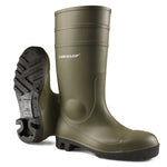 dunlop green steel toe wellies