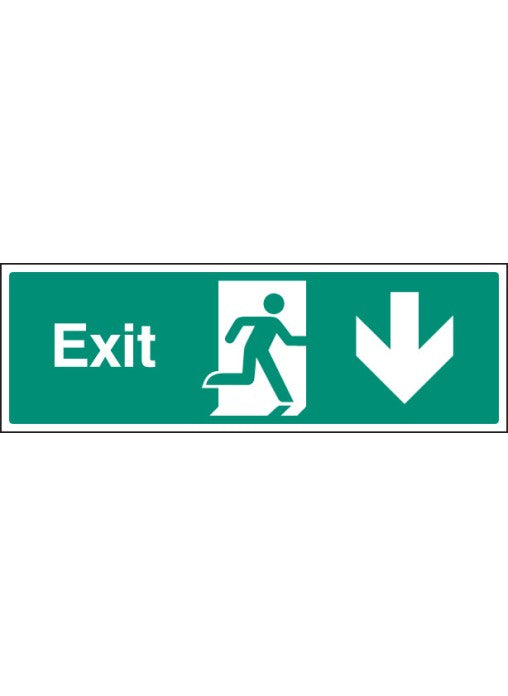 Exit Safety Sign - Down