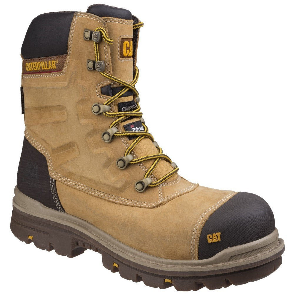 cat waterproof zip side safety boot