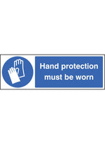 hand protection must be worn safety sign