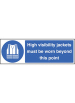 high visibility clothing must be worn safety sign