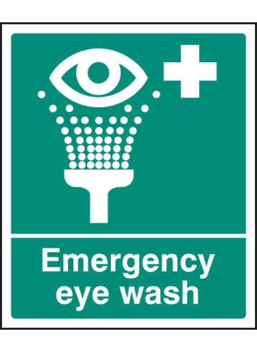 Emergency Eye Wash Safety Sign