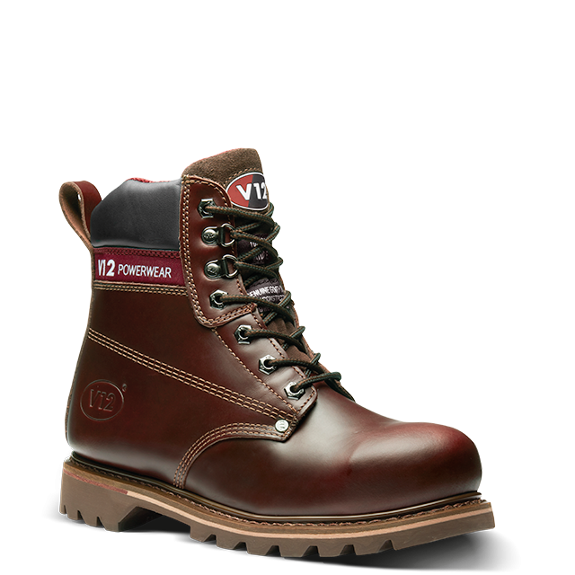 V12 - V1236 Boulder Rich Mahogany Derby Safety Work Boot