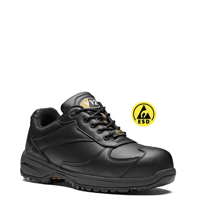 V12 - V1910 Boost Black Metal-Free ESD Safety Trainer - Vegan Friendly