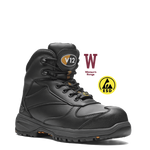 V12 V1925 Ladies Octane Black Metal-Free Vegan ESD Safety Hiker Boot