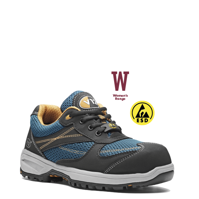 V12 V1955 Ladies Velocity Cobalt Metal-Free Vegan ESD Safety Trainer