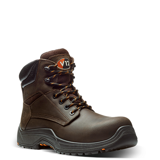 V12 VR601.01 Bison IGS Brown Safety Work Boots S3 - Metal Free