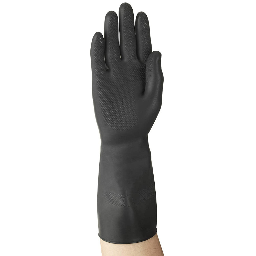 marigold G17K black rubber gauntlet glove