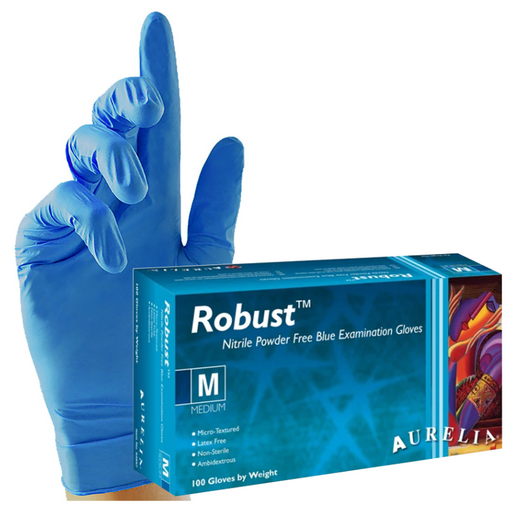 Aurelia Robust Nitrile Medical Disposable Gloves - Blue AQL 1.5