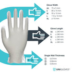 clear vinyl exam gloves large