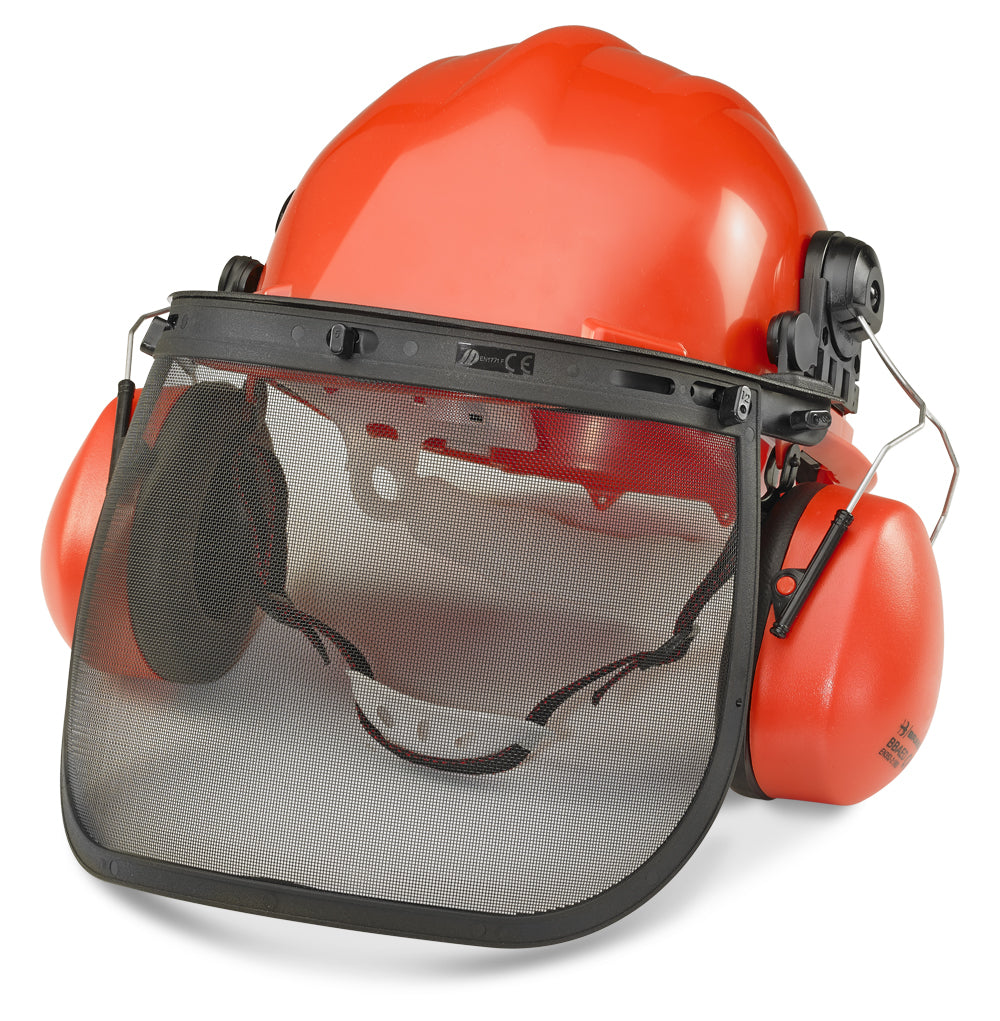 Protective Equipment Logging Helmet With Face Shield Forestry