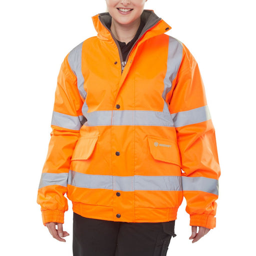 rail spec orange hi-vis ladies jacket