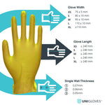 Unigloves Unicare Soft Powder Free Vinyl Gloves - 4 Colours
